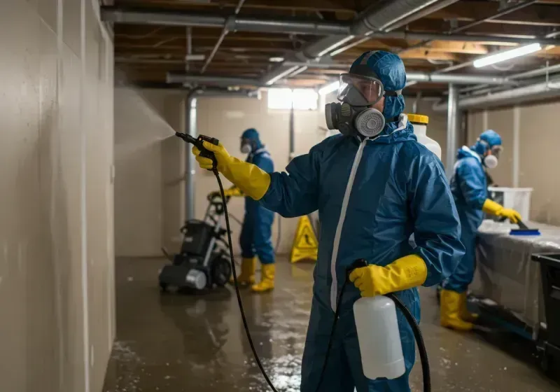 Basement Sanitization and Antimicrobial Treatment process in Oak Forest, IL