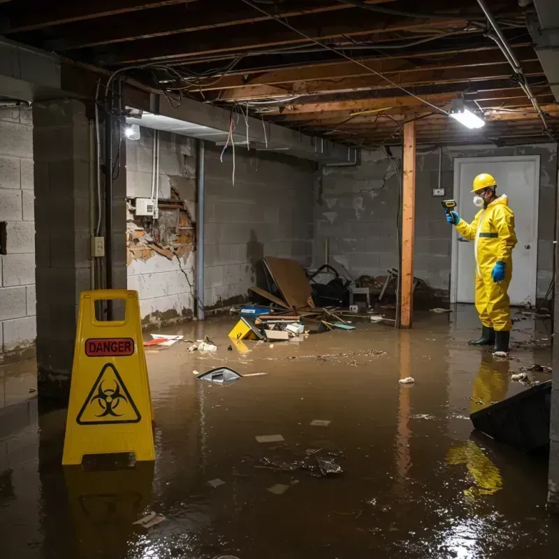 Flooded Basement Electrical Hazard in Oak Forest, IL Property